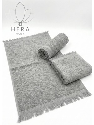 Hera Textile 3'lü Gri Pamuk El ve Mutfak Havlusu 30X50 cm