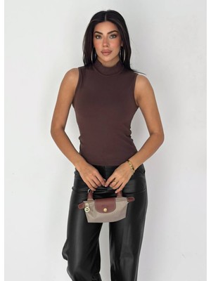 Noa Noa Balıkçı Yaka Sıfır Kol Crop Bluz