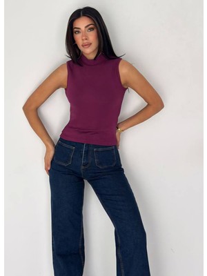 Noa Noa Balıkçı Yaka Sıfır Kol Crop Bluz