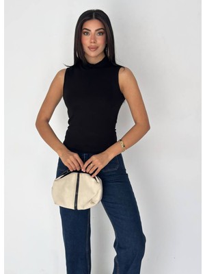 Noa Noa Balıkçı Yaka Sıfır Kol Crop Bluz