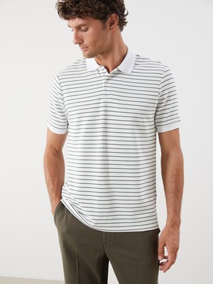Lc Waikiki Yeni Sezon Polo Yaka Çizgili Erkek Tişört