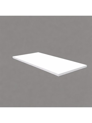 Alanraf 25X75 cm Beyaz Ahşap Raf - Suntalam Tekli Raf