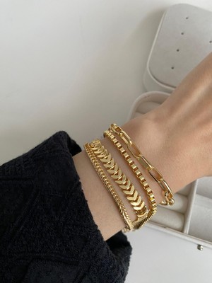 Elifra Vip 4 Lü Zincir Set Kombin Bileklik