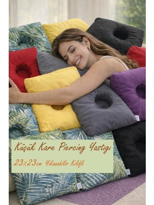 Sacce Scarves & Accessories Pamuk Piercing Yastığı – Ağrılı Kulak Için Ortası Delikli Uyku Yastığı Seyahat Uyumlu