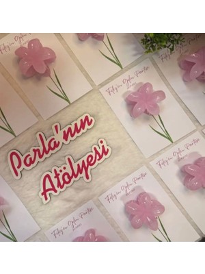 Parla'nın Atölyesi 10 Adet Söz Nişan Kına Düğün Doğum Günü Bride Hediyelik Pembe Lotus Toka