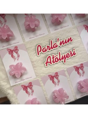 Parla'nın Atölyesi 10 Adet Söz Nişan Kına Düğün Doğum Günü Bride Hediyelik Pembe Lotus Toka