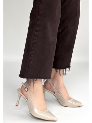 Erbilden Uster Bej Rugan Topuklu Ayakkabı