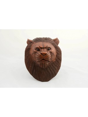 Epilons Maun Ağacı El Yapımı Dekoratif Aslan Büstü
