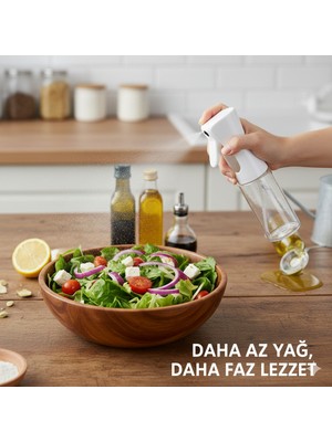 Primeaks Sprey Yağdanlık 220 ml – Cam Hazneli Yağ Püskürtücü | Mutfak Için Pratik ve Tasarruflu Kullanım