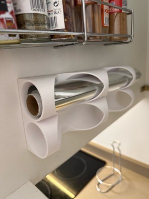 Plasfire Mutfak Dolabı Içi Rulo Tutucu Organizer 2 bölmeli