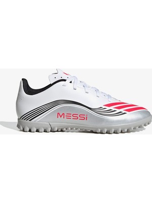 adidas F50 Messi Club Çocuk Beyaz Halı Saha Kramponu.-