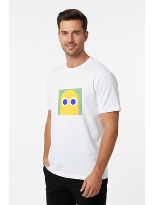 White Whale Rare Retro Vision – Pop-Art Illüstrasyonlu Erkek T-Shirt