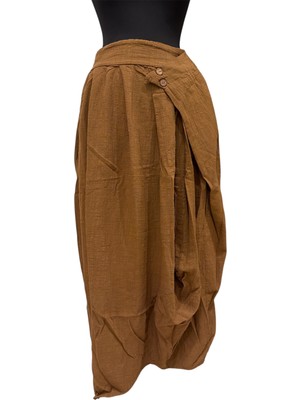 Phuti Düğme Detaylı Asimetrik Etek