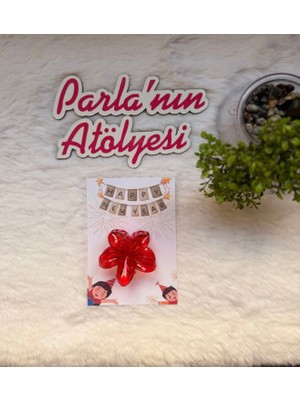 Parla'nın Atölyesi 5 Adet Yeni Yıl Kartı ve Lotus Toka Noel Hediyesi Yılbaşı Hediyesi