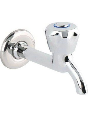 Klasik Musluk Uzun Başlık Kırmızı Sıcak Su Topbaş Topaç Koç Başlık Duvardan Tek Giriş Aynasız ( Lisinya )