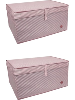 Düzenleyici Kutu Organizer Cırtlı Saklama Hurç Maxi Boy 30CM x 40CM x 50CM (5 Adet) ( Lisinya )