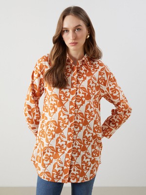 Lc Waikiki Yeni Sezon Desenli Oversize Kadın Gömlek Tunik