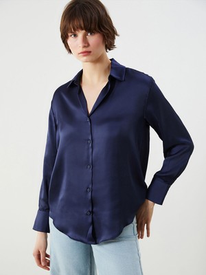 Lc Waikiki Yeni Sezon Oversize Saten Kadın Gömlek