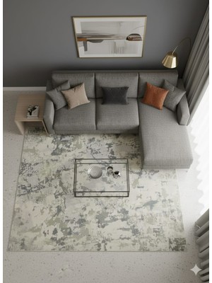 Prestige Halı Prestij Halı PR1002 Pera Cream/grey Modern Koridor Halısı