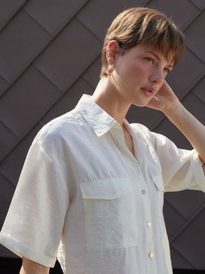 Lc Waikiki Yeni Sezon Modal Karışımlı Kadın Gömlek