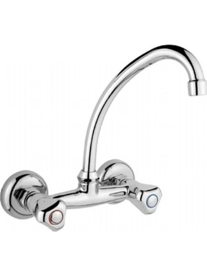 abnturk Ultra Lüks Osmanlı Tarz Klasik Mutfak Eviye Bataryası Uzun Boru Sıcak Soğuk