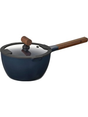 Ikea Klıppfısk Sos Tenceresi , Yapışmaz Kaplama-Ahşap-Mavi Siyah, 2,3 Lt