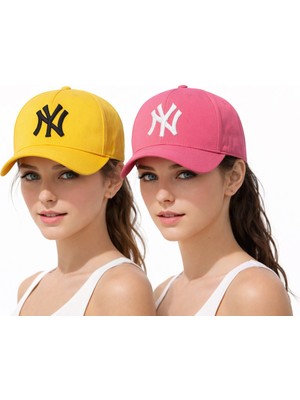 Reva Unisex Baseball Şapka – Ayarlanabilir Spor Günlük Şapka – Nakış Logolu – Sarı & Pembe Renk Seçenekli