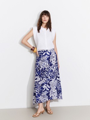 Lc Waikiki Yeni Sezon Beli Lastikli Çiçekli Kadın Etek