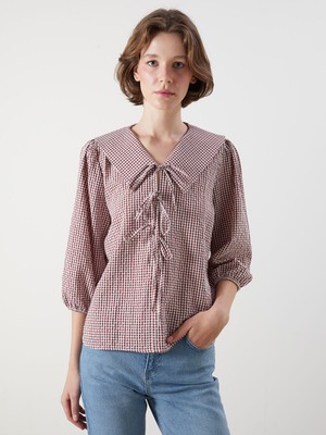 Lc Waikiki Yeni Sezon Bebe Yaka Ekose Bluz