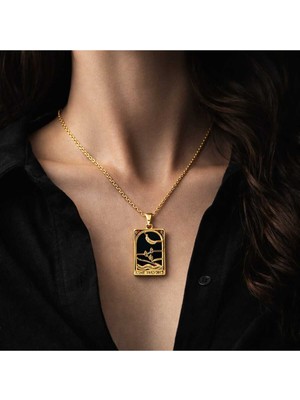 Gold Kaplama Tarot Figürlü Kolye