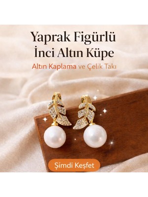 Yaprak Figürlü Inci Küpe – Doğadan Gelen Zarafet