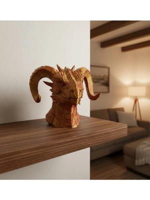 Astraltech Altın Kırmızı Ejderha Figürü