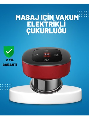 Astraltech Elektrikli Vakumlu Çukurluk Masaj Aleti Isıtmalı ve Kırmızı Işıklı Terapi Seti