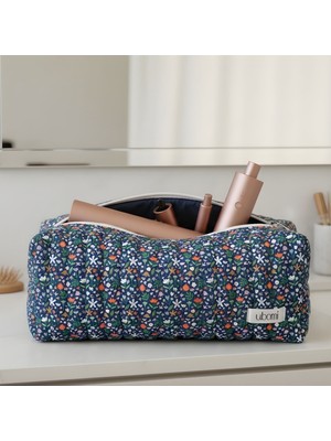 Ubomi Lily Çiçekli Airwrap Ve Tüm Saç Şekillendiriciler İçin Seyahat Ve Kişisel Bakım Çantası Büyük Boy