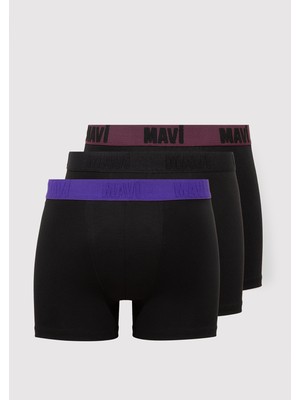 Mavi 3lü Siyah Basic Boxer 0912269-900