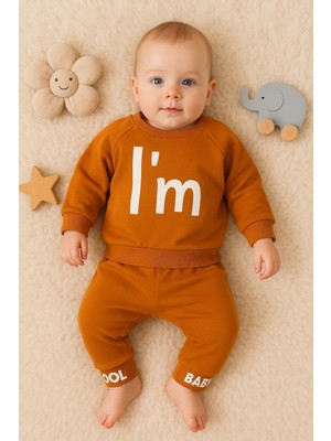 Narnuga I'm Cool Desenli Pamuklu 2'li Erkek Bebek Takımı
