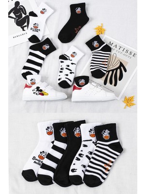 5 Çift Çocuk Inek Desenli Çorap