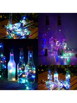 Oktay Sesal 3 Metre Renkli Pilli LED Işık Renkli LED Işık Renkli Yılbaşı Ağacı Işığı Renkli Noel Işığı