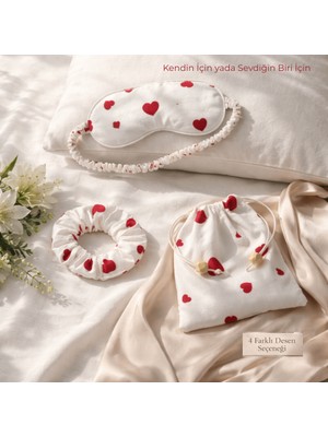 Magicpink Velvet Night SweetHeart Mini Night Set (Uyku Gözlüğü , Toka ve Kese)