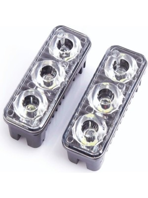 Özgürce Yüksek Kaliteli 2x3 Power LED 9W 12V Gündüz LED Işık Seti