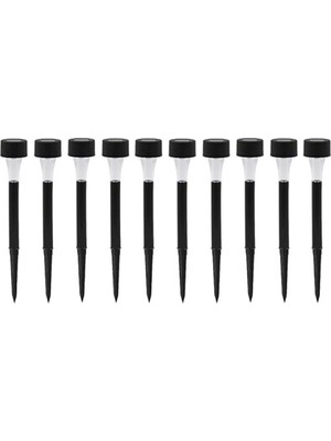 Ett Güneş Enerjili Bahçe Lambası Plastik Saplama 10LU Set