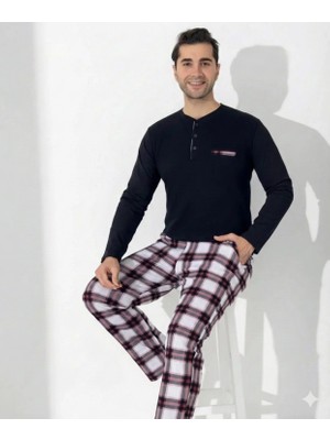 EkoAlışverişDünyam Boyraz 0401 Erkek Uzun Kol Pijama Takımı