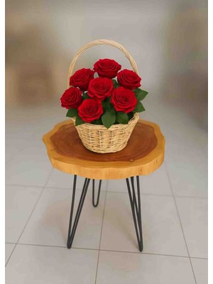 AYGHOME - Doğal El Yapımı Kulplu Hasır Sepet - Dekoratif Çok Amaçlı Düzenleyici ve Sunum Sepeti (Boho Tarz)