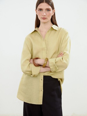 Lc Waikiki Yeni Sezon %100 Keten Kadın Gömlek Tunik