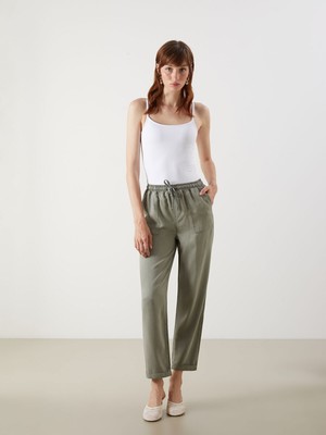 Lc Waikiki Yeni Sezon Beli Lastikli Paperbag Kadın Jean Pantolon