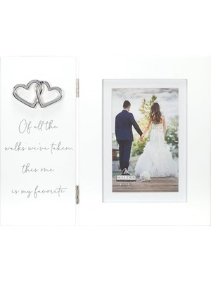 Astera Beyaz Ahşap Düğün Temalı 10X15 cm Çerçeve