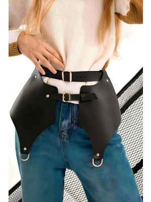 Giyim Günlük Kullanıma Seksi Deri Etek Harness - BRF1119