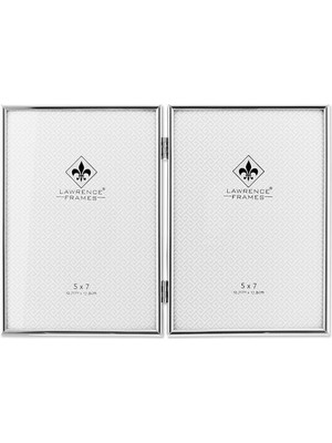 Astera Menteşeli Çift Resim Çerçevesi, 12,7 x 17,8 Cm, Gümüş Rengi