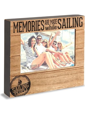 Astera Kahverengi Yelkenli 10X15 cm Resim Çerçeve Ahşap