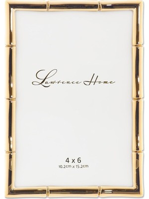 Astera Bambu Tasarımlı Altın Metal 10X15 cm Çerçeve